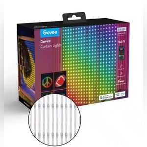Govee 520 LED Curtain Lights Wi-Fi Enabled DIY Lightshow Waterproof Colorful